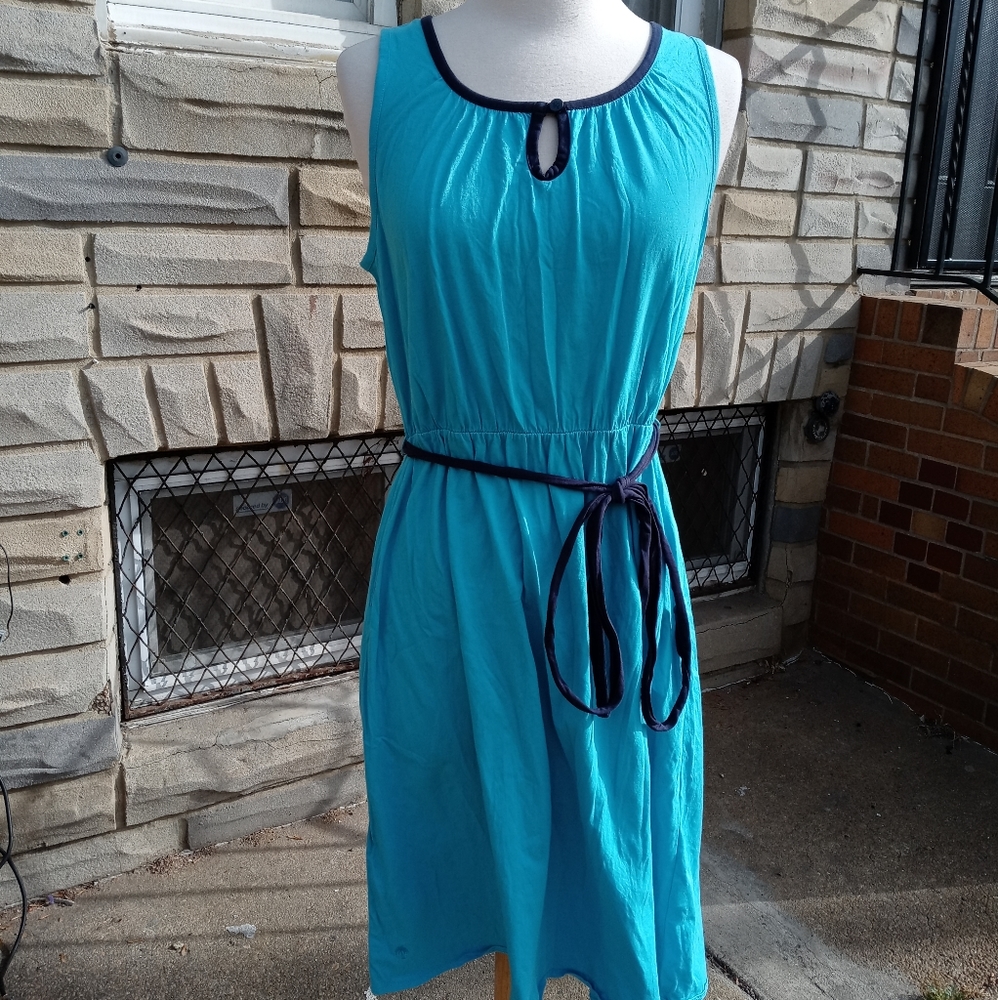 Lilly Pulitzer | Pima Cotton Sleeveless Blue Sun Dress Womens Size Medium